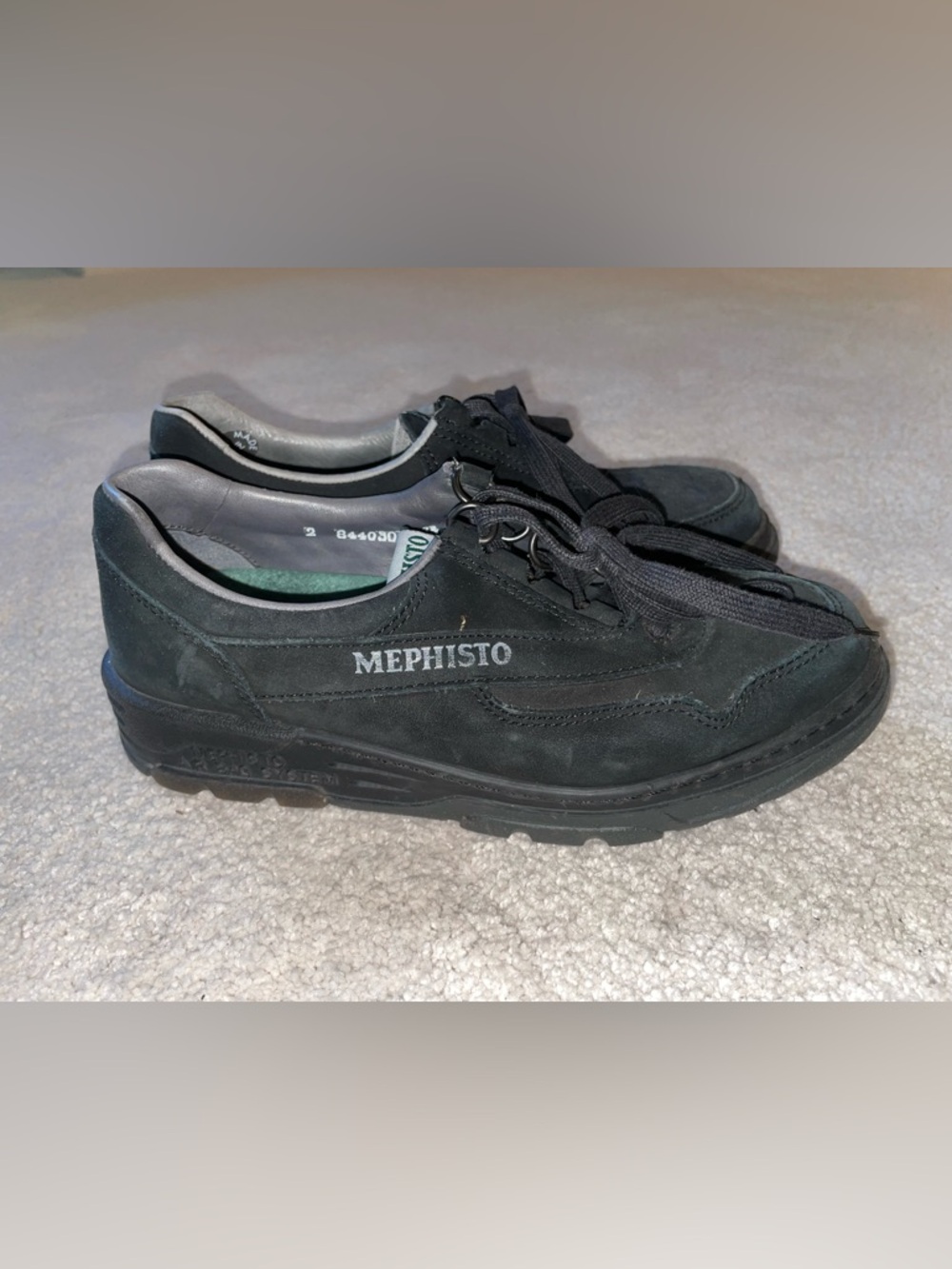Mephisto Women's Black Suede Lace-Up Sneaker